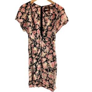 Reformation Plunging Floral Mini Dress